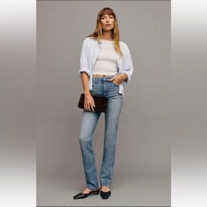 Reformation Jax Stretch High Rise Straight Jeans size 25 worn once
